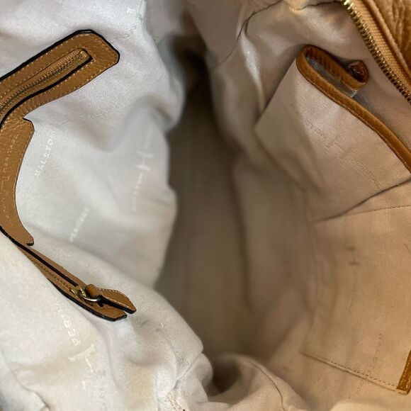 Halston Heritage Large handbag TAN Color Leather Bag Retail $495 - Picture 12 of 16